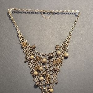 Unique Bronze And Gold Necklace